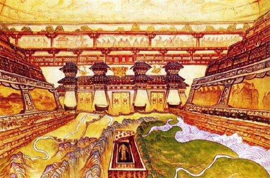 秦始皇陵地宮內(nèi)部復(fù)原圖 龐大宏偉的景象震驚世人