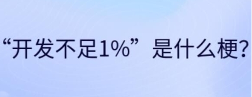 網(wǎng)絡(luò)用語開發(fā)不足1%是什么梗