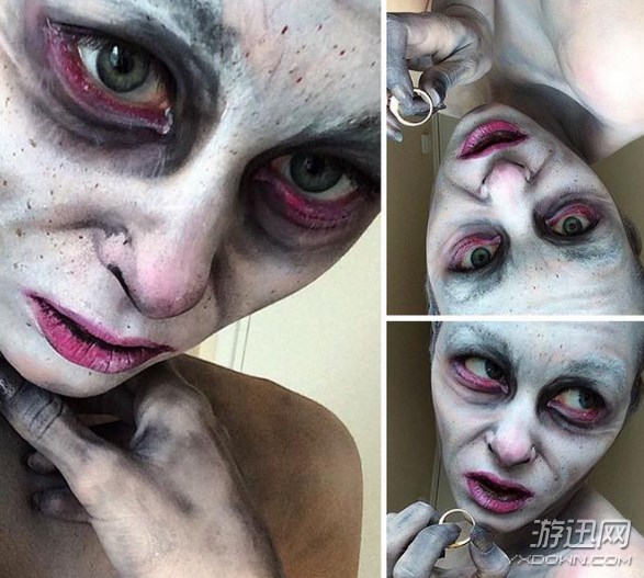 隱藏在恐怖妝容之下的絕美面龐!論化妝的重要程度